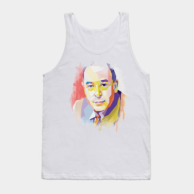 CS Lewis In Pop Art Tank Top by Mulyadi Walet